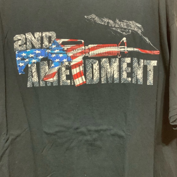 Second amendment flag patriotic, double-sided T-shirt seat measurements - Picture 3 of 3
